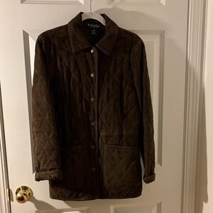 Brooks Brothers Dark Brown Quilted Utility Jacket